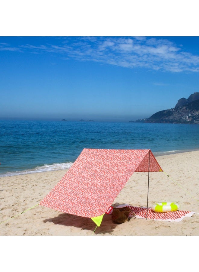 Fatboy Miasun Beach Tent | 1 minute setup |3 m² of shade | Fits 2 adults and 2 kids | cotton fabric with aluminum poles and ground pegs | Lightweight and compact | 330x190x140 cm - Palm beach - Image 2